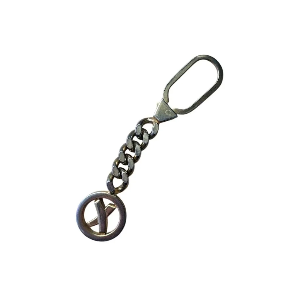 PALOMA PICASSO VINTAGE Gold Tone Logo Keyring Key Chain bag‎ charm Accessory